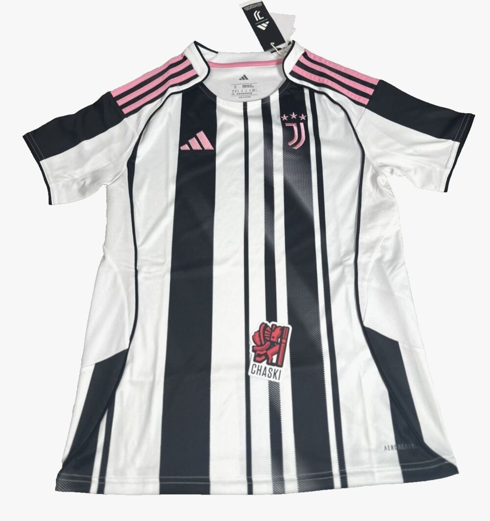 Adidas x Juventus 25/26 Home Jersey White/Black/Pink Women's small JN5224 NEW